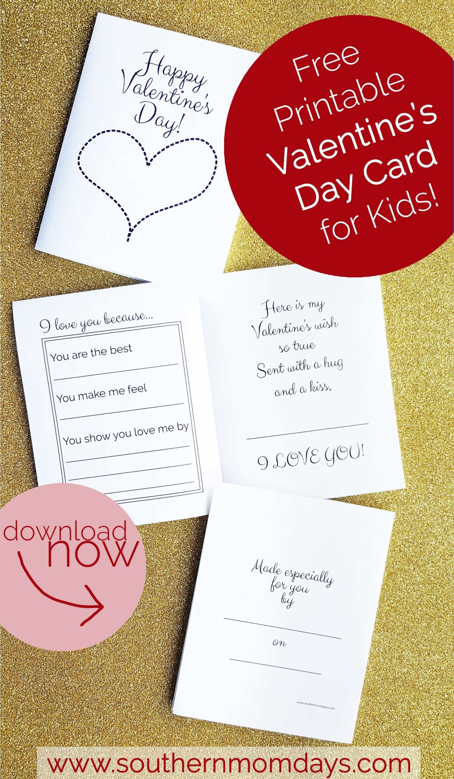 printable valentines card for mom