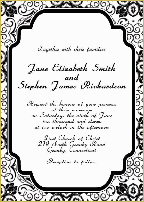 free printable wedding invitations templates downloads