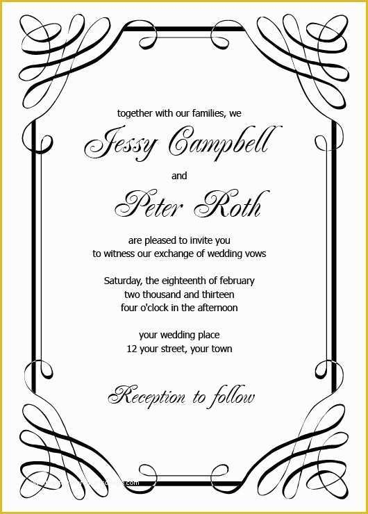 Free Printable Wedding Invitations Templates Downloads Of Wedding