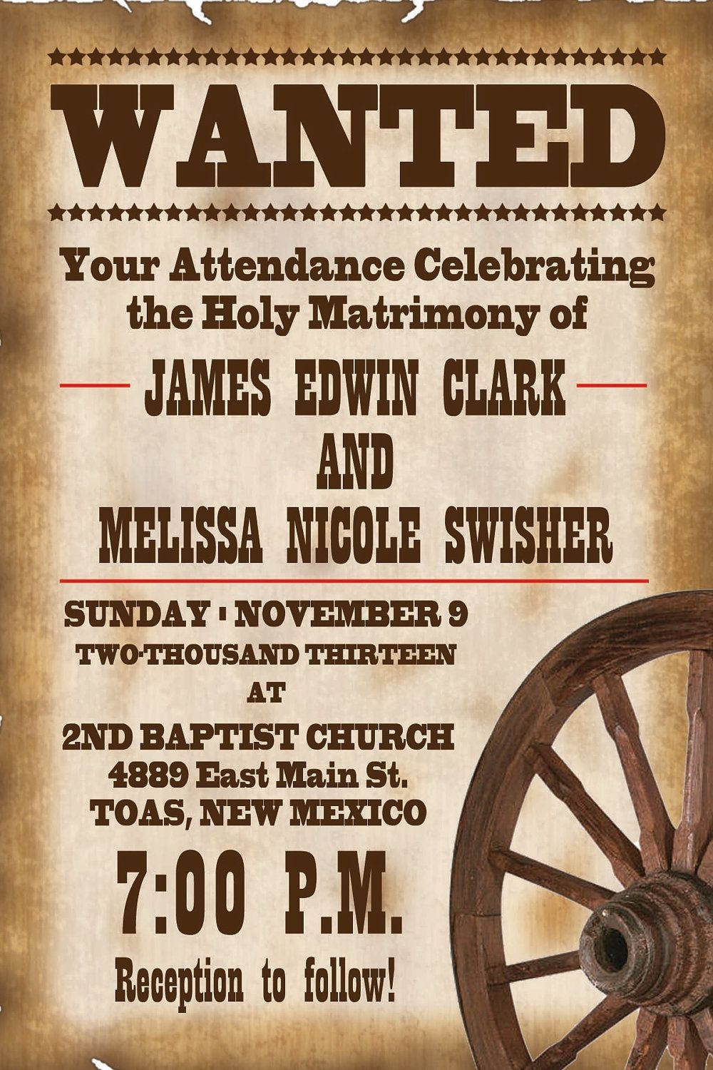 free printable western wedding invitation templates