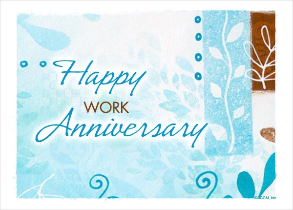 printable work anniversary greeting cards