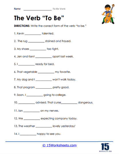 Free Printable Worksheets To Be Verb Download Free Printable 