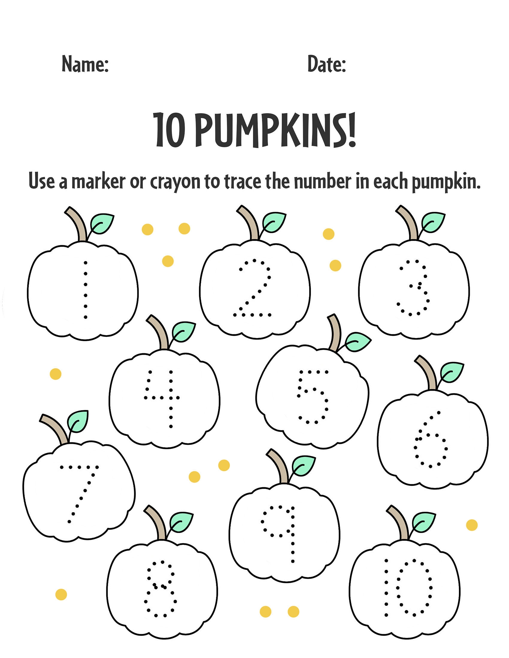 Free Pumpkin Worksheets For Preschool Homeschool Preschool 
