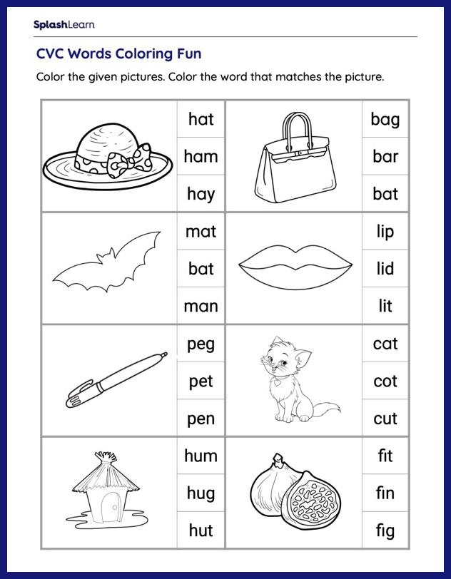 reading worksheet for kindergarten