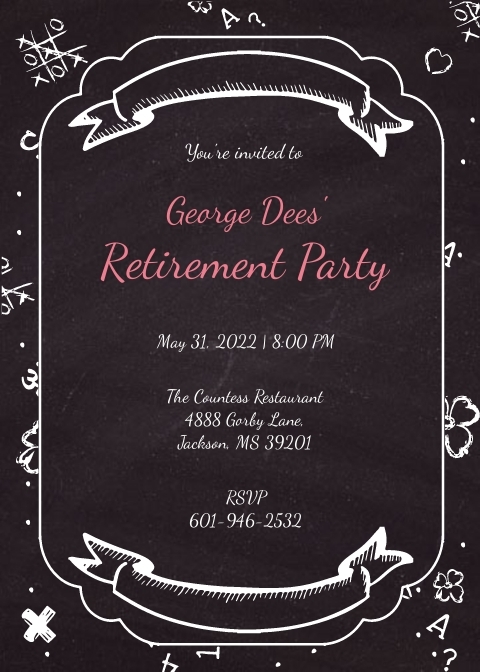 free retirement invitation template word