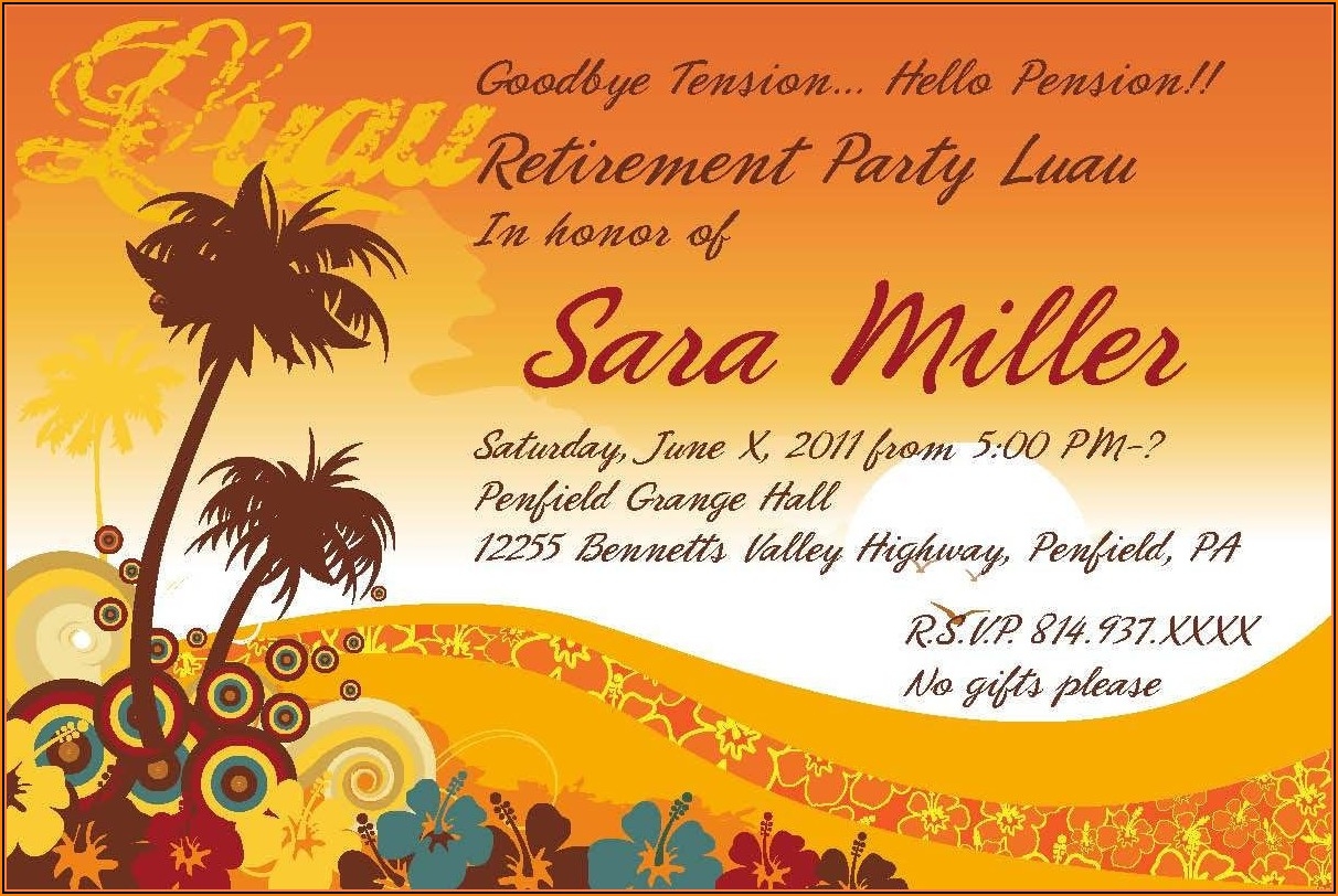 Free Retirement Invitations Templates Invitations Resume Examples 