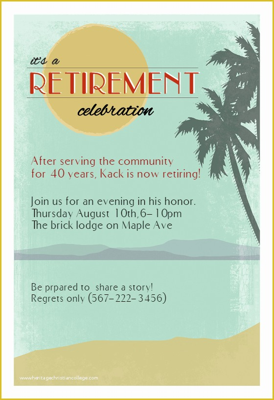 Free Retirement Party Invitation Templates For Word Of Its A Retirement