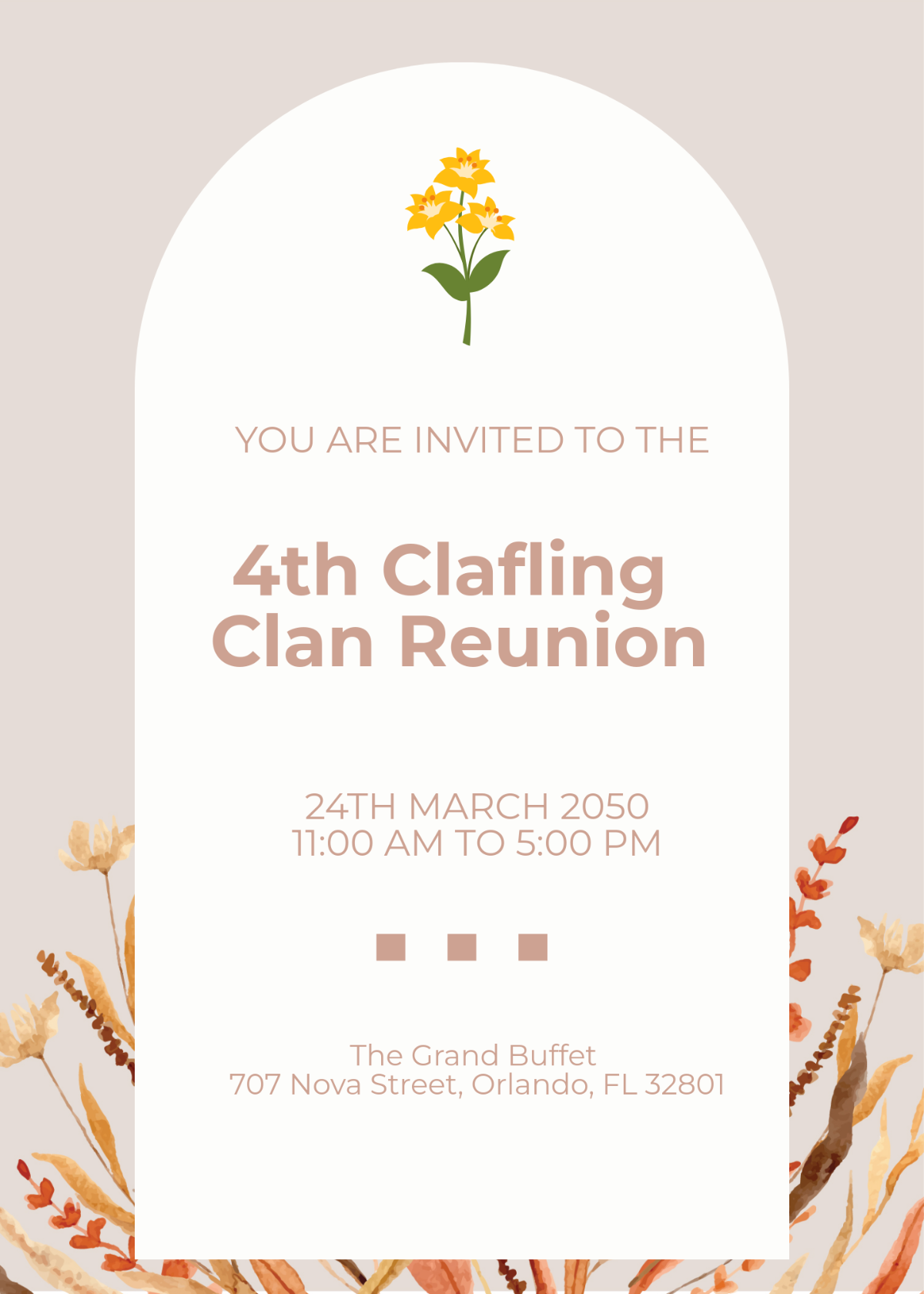 free reunion invitation template