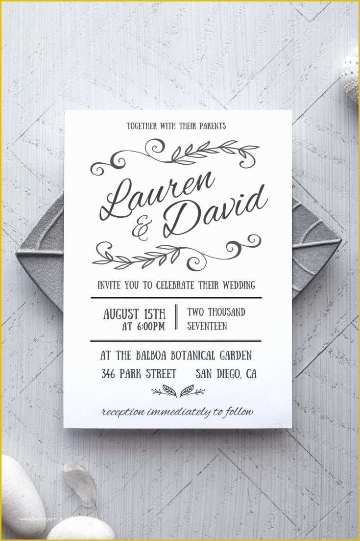 Free Rustic Wedding Invitation Printable Templates Of Rustic Wedding