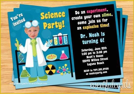 Free Science Birthday Party Invitation Templates Of Party Invitation 