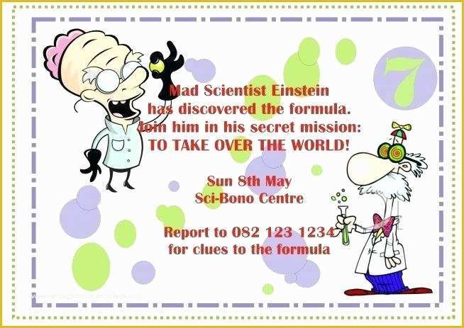 Free Science Birthday Party Invitation Templates Of Science Invitation 