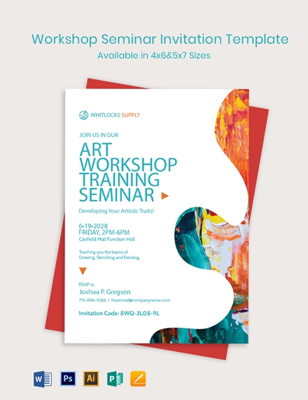 financial seminar invitation template