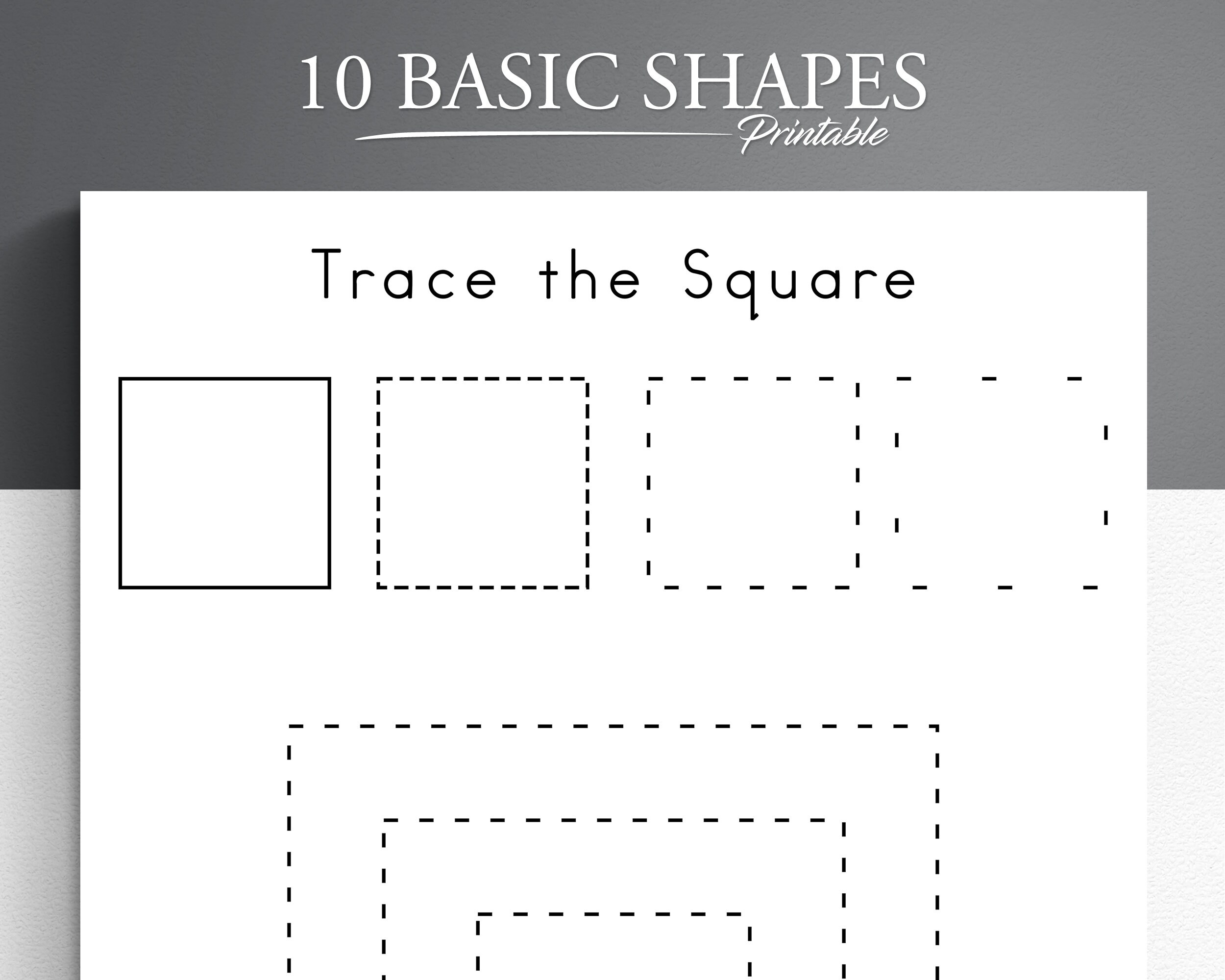 Free Shape Worksheet For Preschool Trace Free4Classrooms