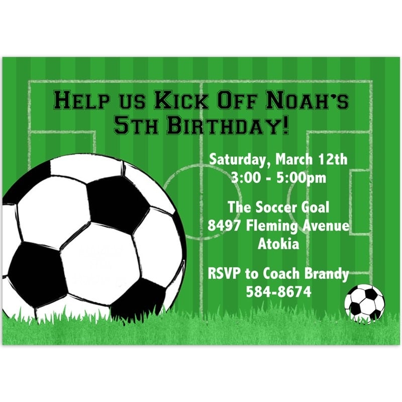 Free Soccer Party Invitation