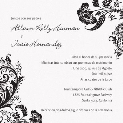 Free Spanish Wedding Invitation Templates Jenniemarieweddings
