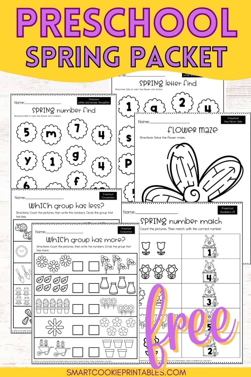 free pre k worksheet