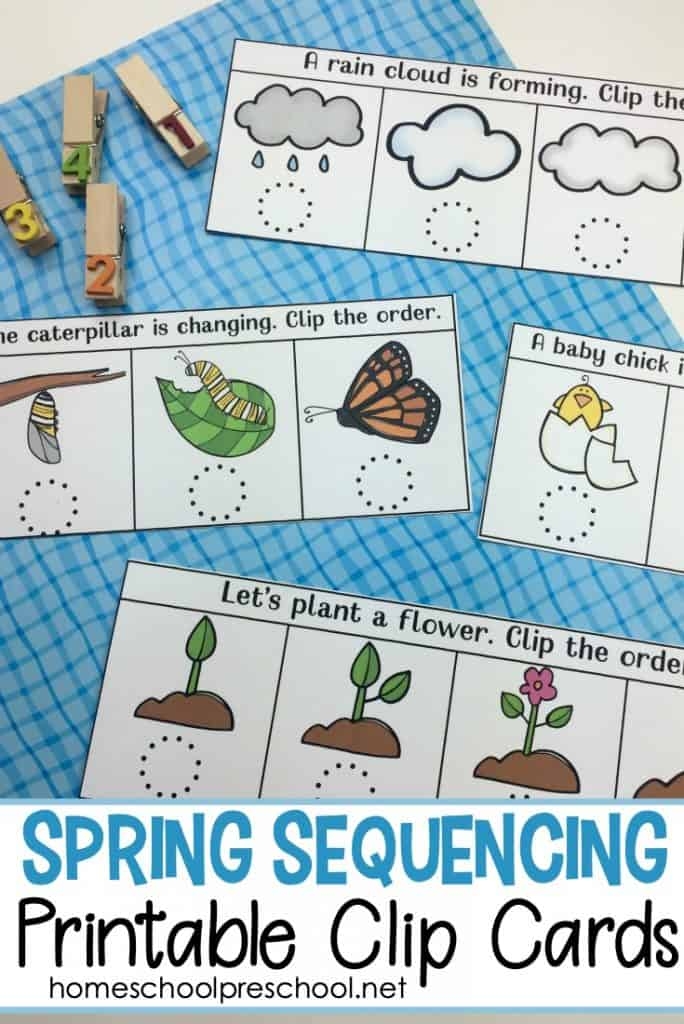 FREE Spring Sequencing Cards Printable For Preschoolers
