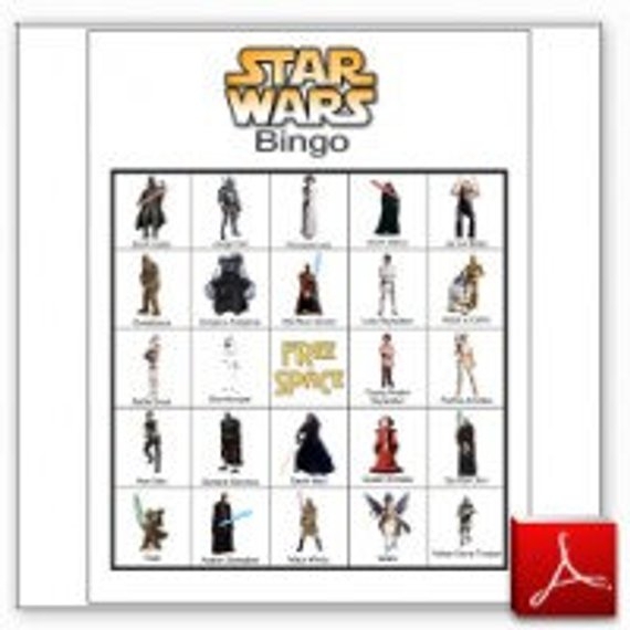 FREE Star Wars Party Printables Printable Bingo Cards