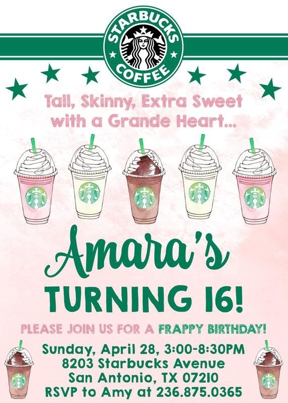Free Starbucks Invitation Template Templates Printable