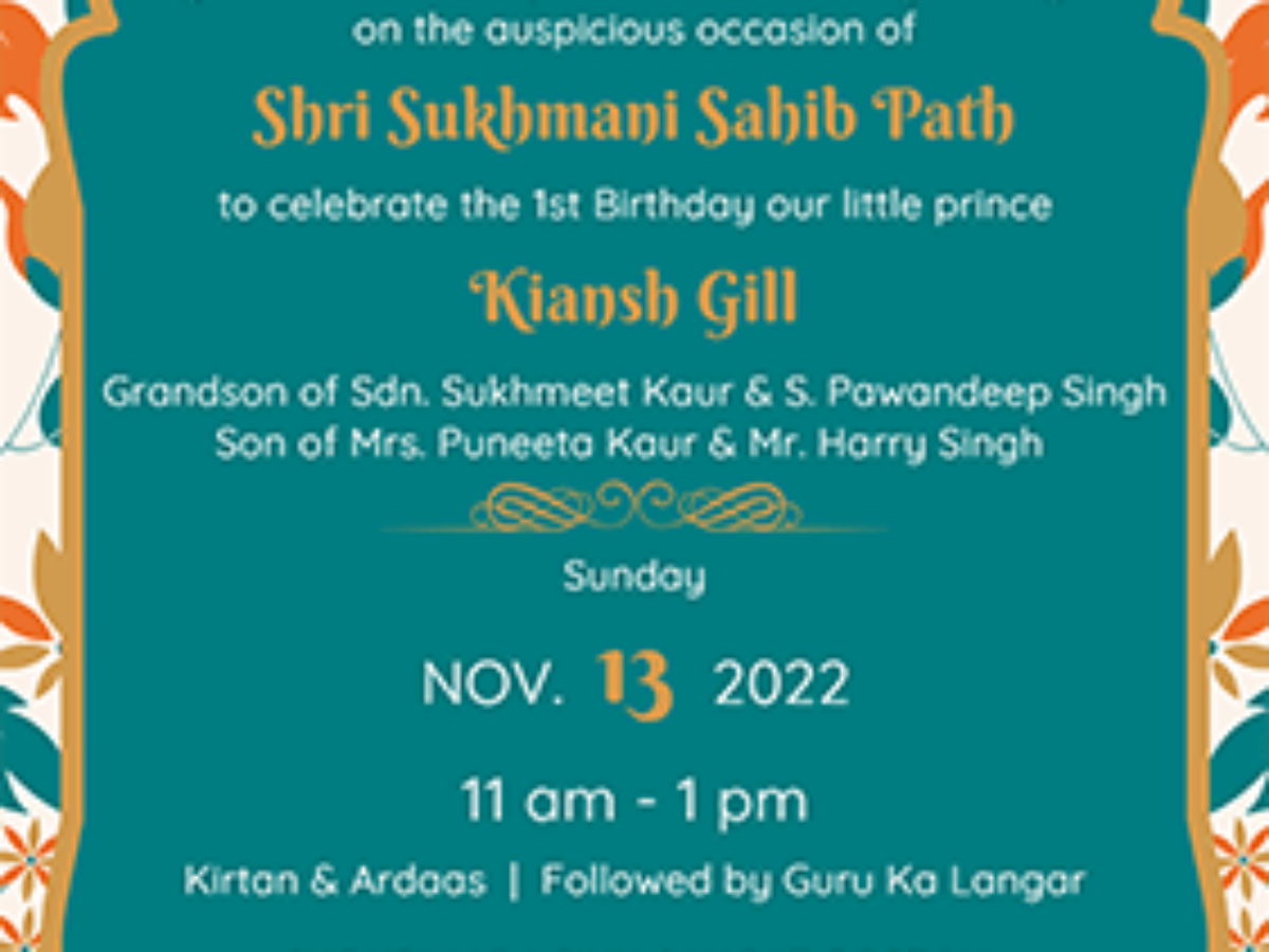 Free Sukhmani Sahib Path Invitation Templates Infoupdate