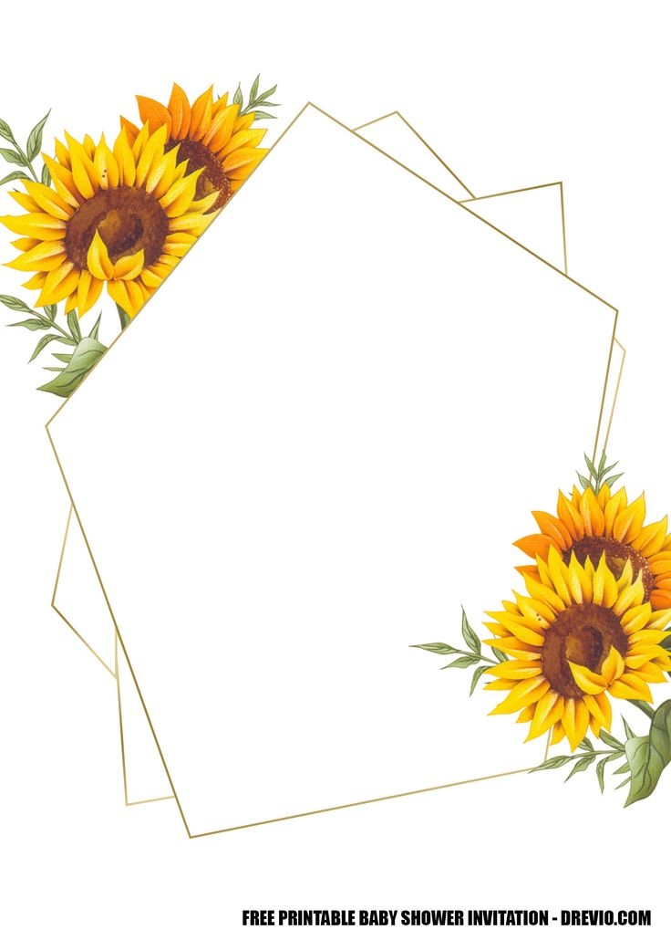 Free Sunflower Birthday Invitation Template