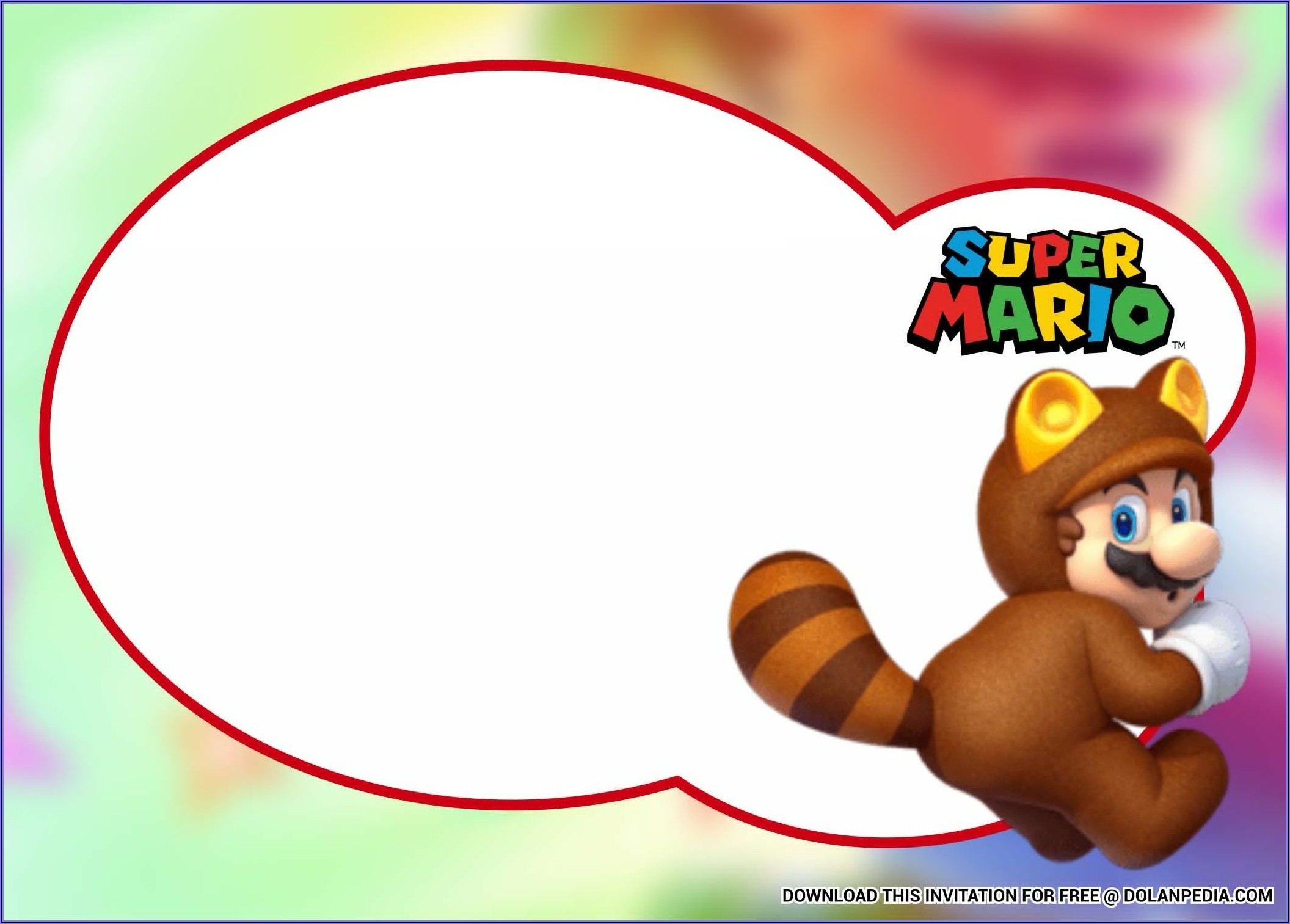 Free Super Mario Bros Invitation Templates Invitations Resume