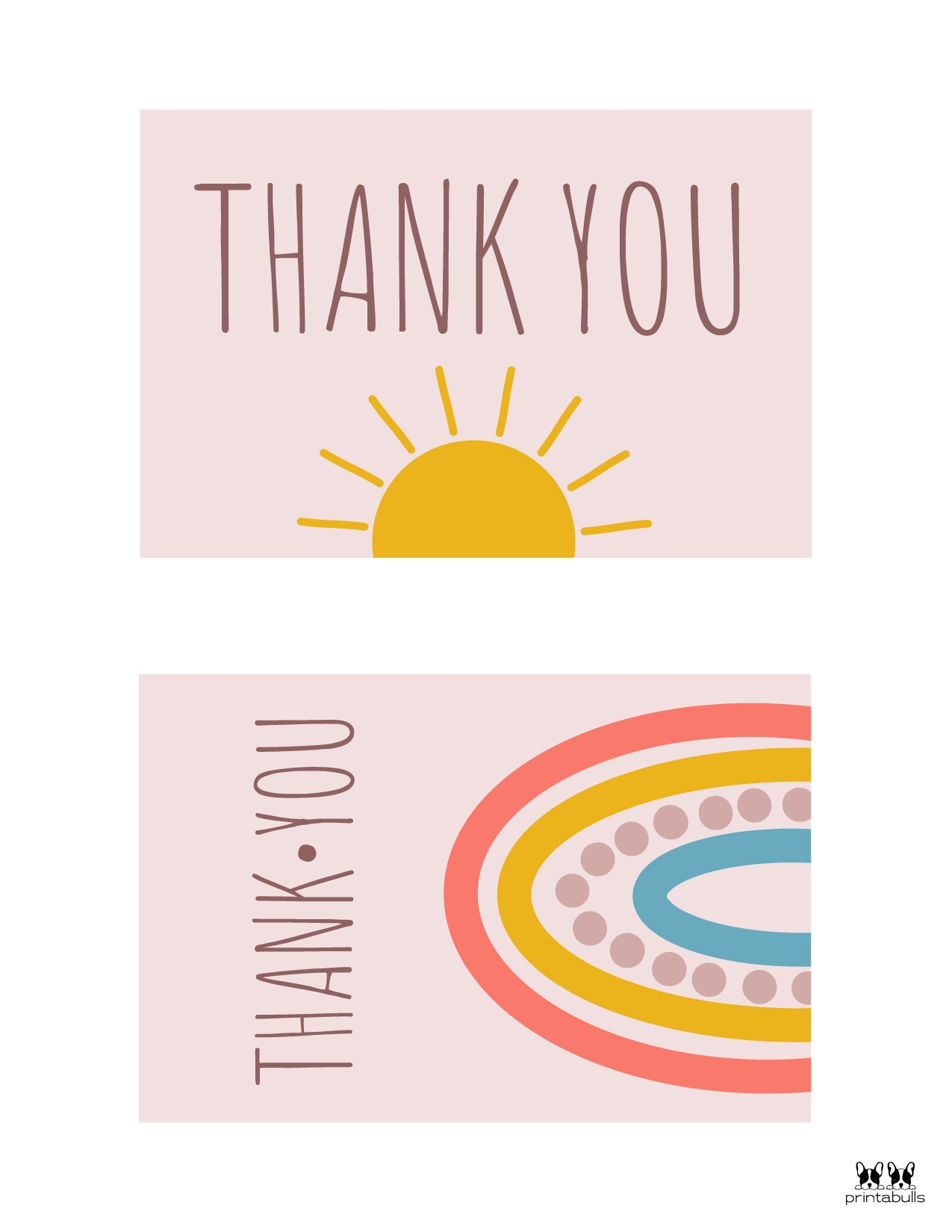 printable thank you cards free template