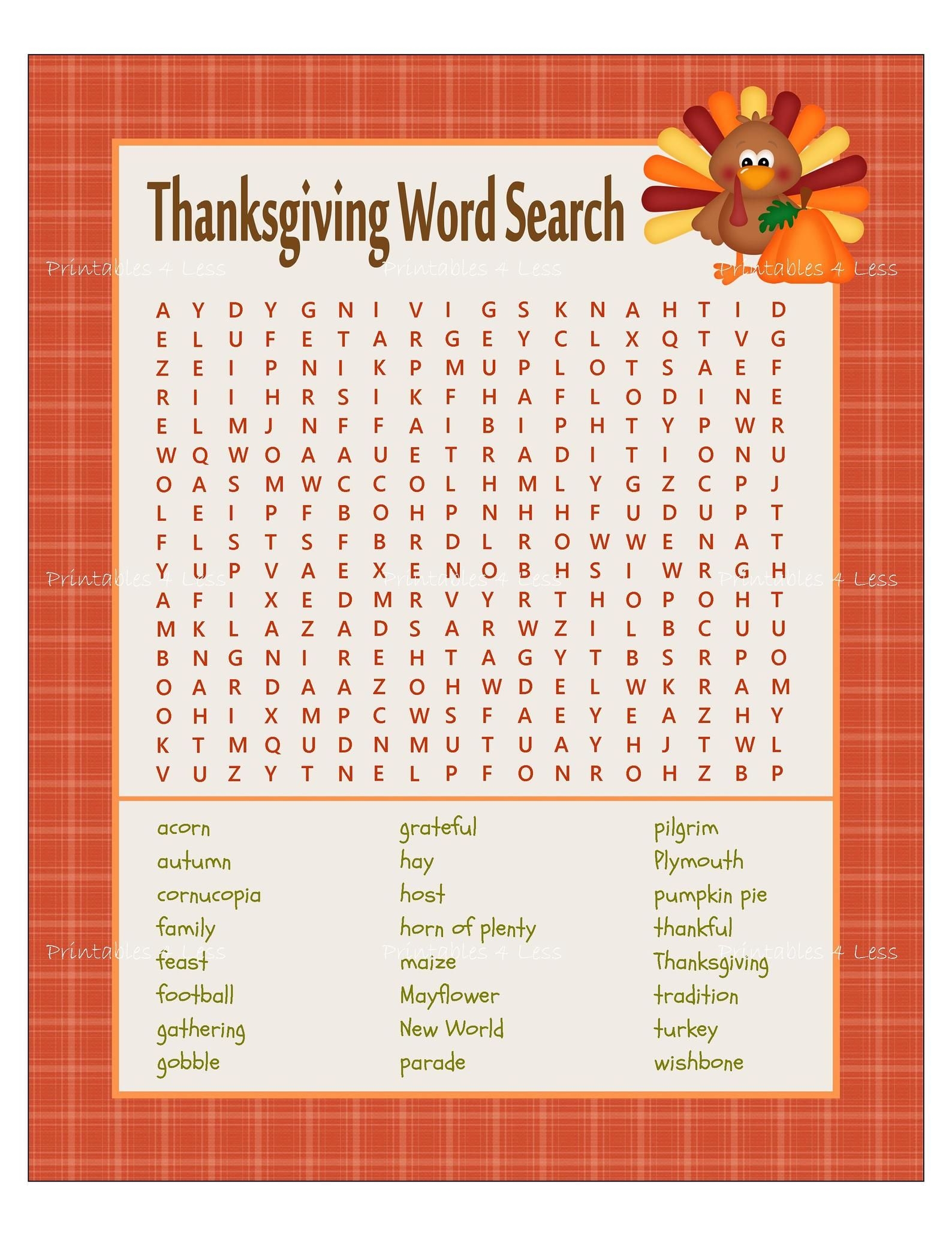 free thanksgiving printable games for adults