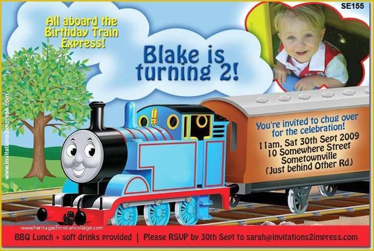 Free Thomas The Train Invitations Template Of Free Printable Thomas The 
