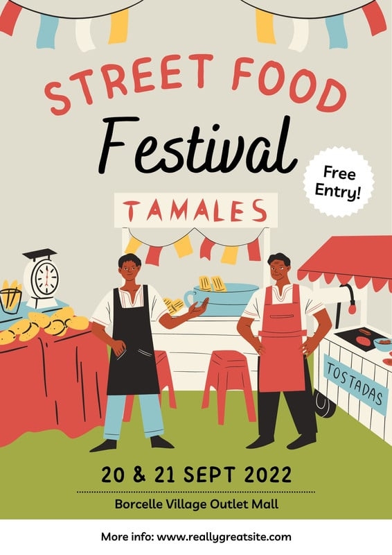 Free To Edit And Print Food Festival Poster Templates Canva
