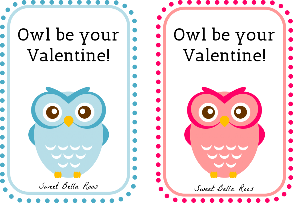 printable owl valentines day cards