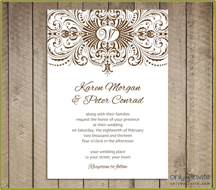 free download vintage wedding invitation templates
