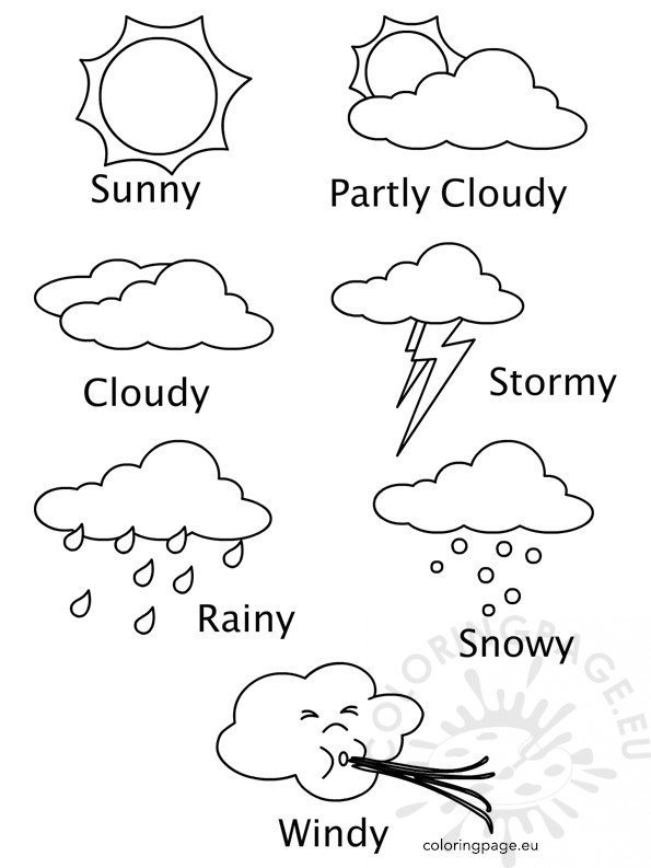 weather pictures for kids printable