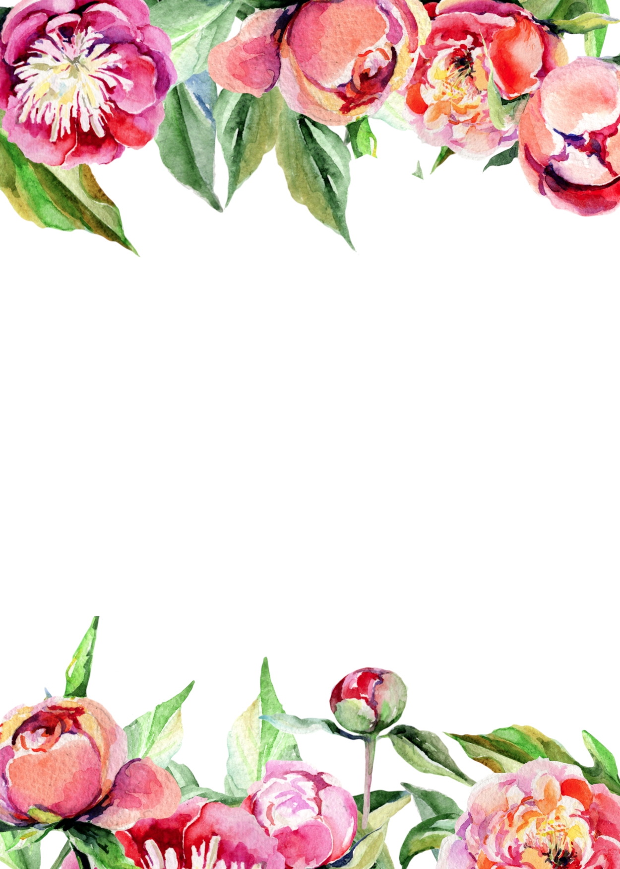 floral theme invitation template