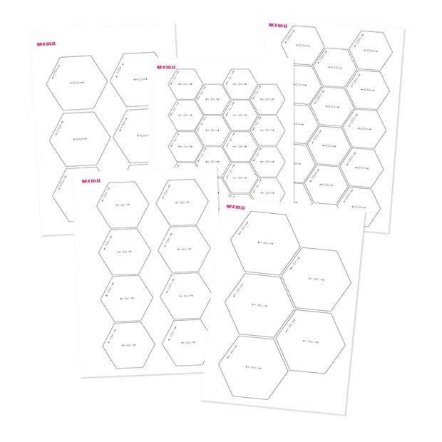 full page free printable hexagon template for quilting
