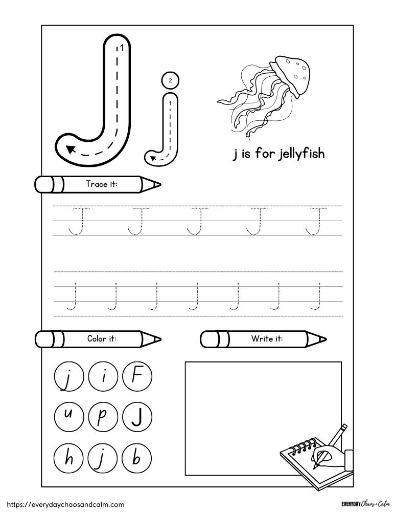 Fun Letter J Identification Activity And Test Sheets For 