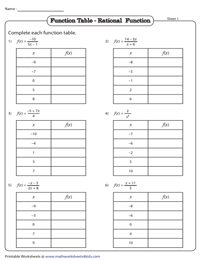 Function Table Answer Key Form Fill Out And Sign Printable PDF