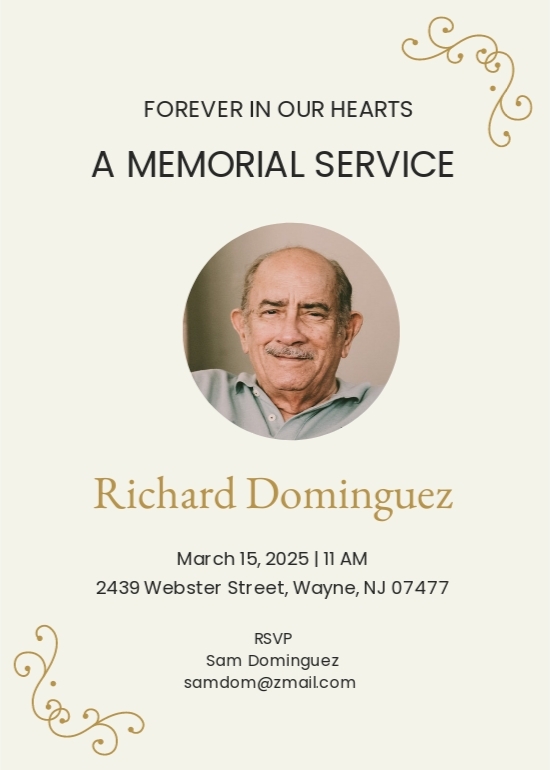 Funeral Announcement Invitation Templates In Google Docs FREE 