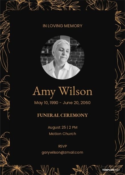 Funeral Invitation Card Design Template In Illustrator PSD Publisher 