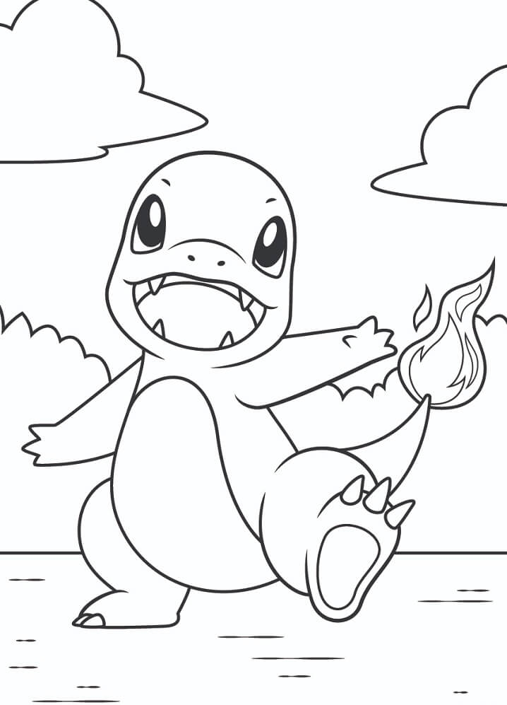 Funny Charmander Coloring Page Free Printable Coloring Pages For Kids