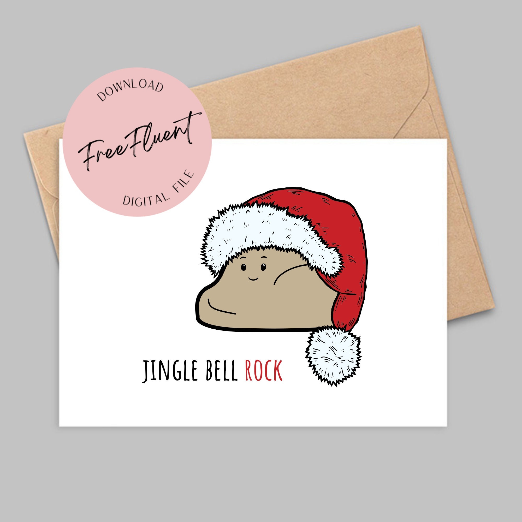 Funny Christmas Card Printable Christmas Greeting Card Digital 