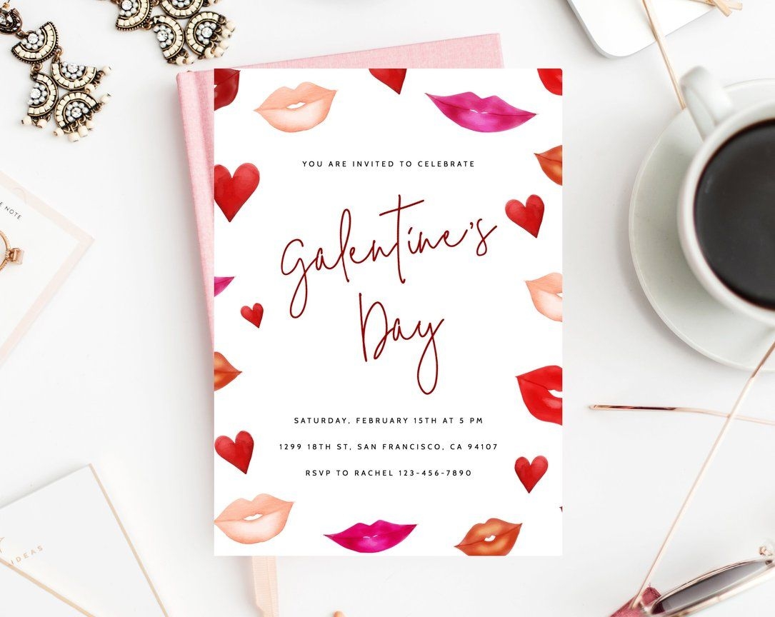 Galentine 39 s Day Invite Template Printable Galentines Party Invitation