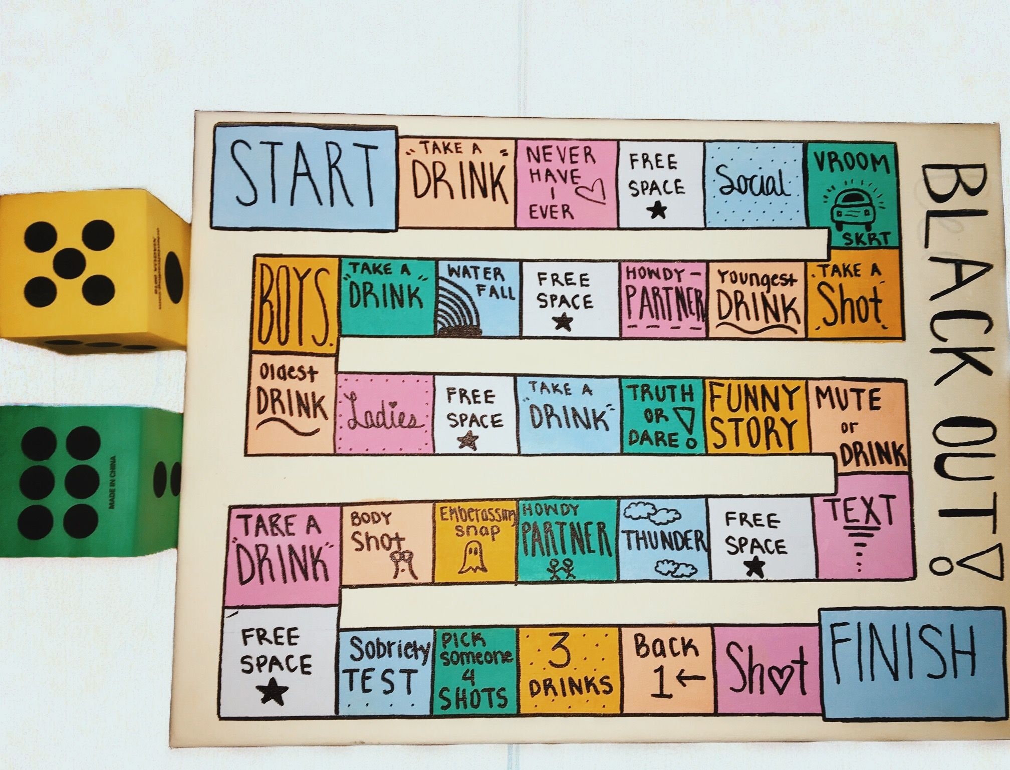 game board rules template