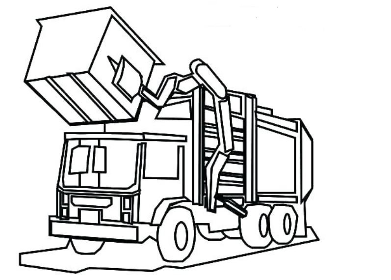 Coloring Pages Garbage Truck