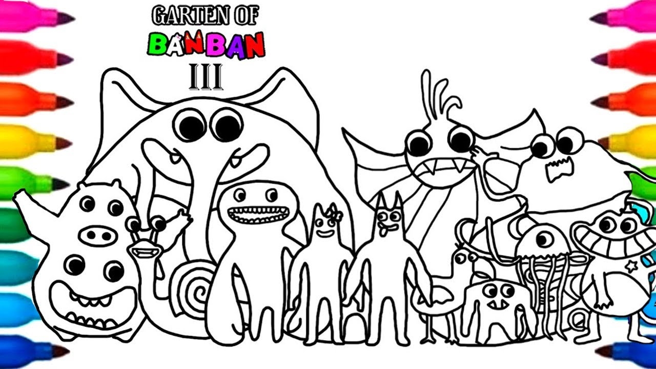 Garten Of Banban CHAPTER 3 New Coloring Page Color ALL NEW Monsters 