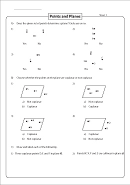 Geometry Point Line Plane Worksheet