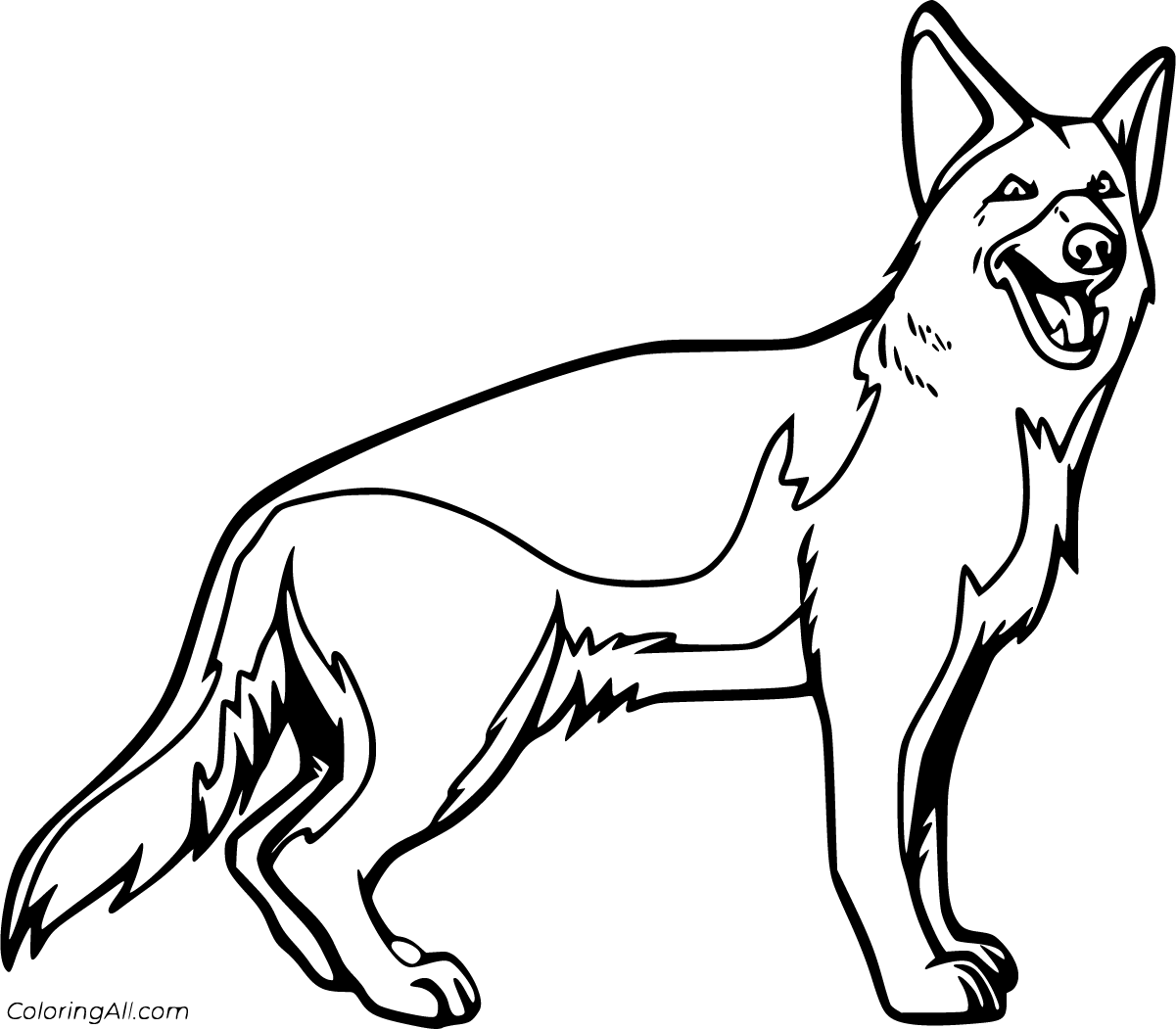 German Shepherd Coloring Pages 9 Free Printables ColoringAll