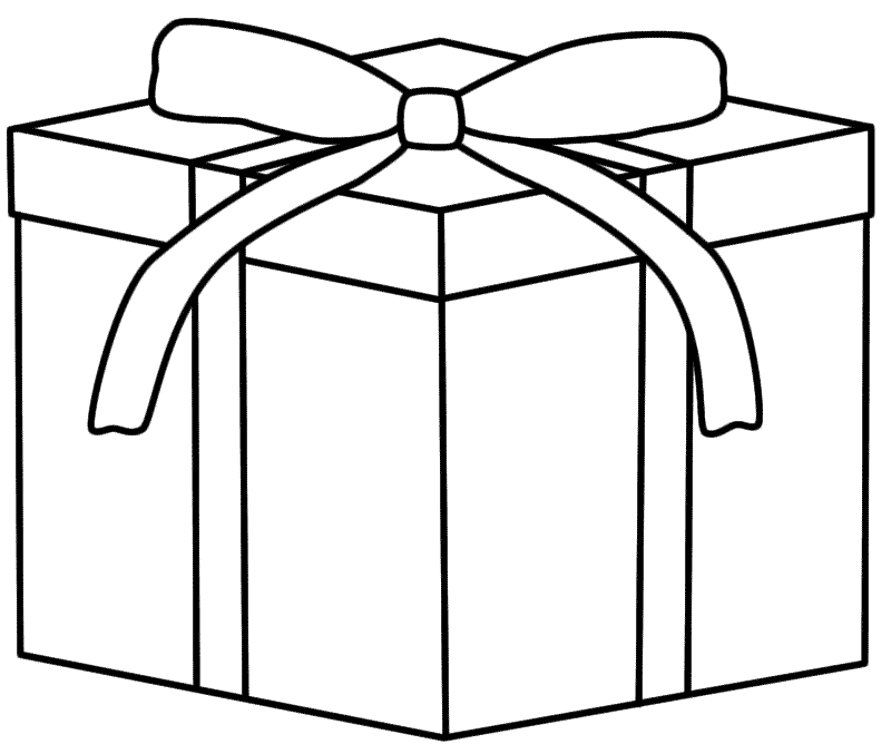 Christmas Gift Coloring Page