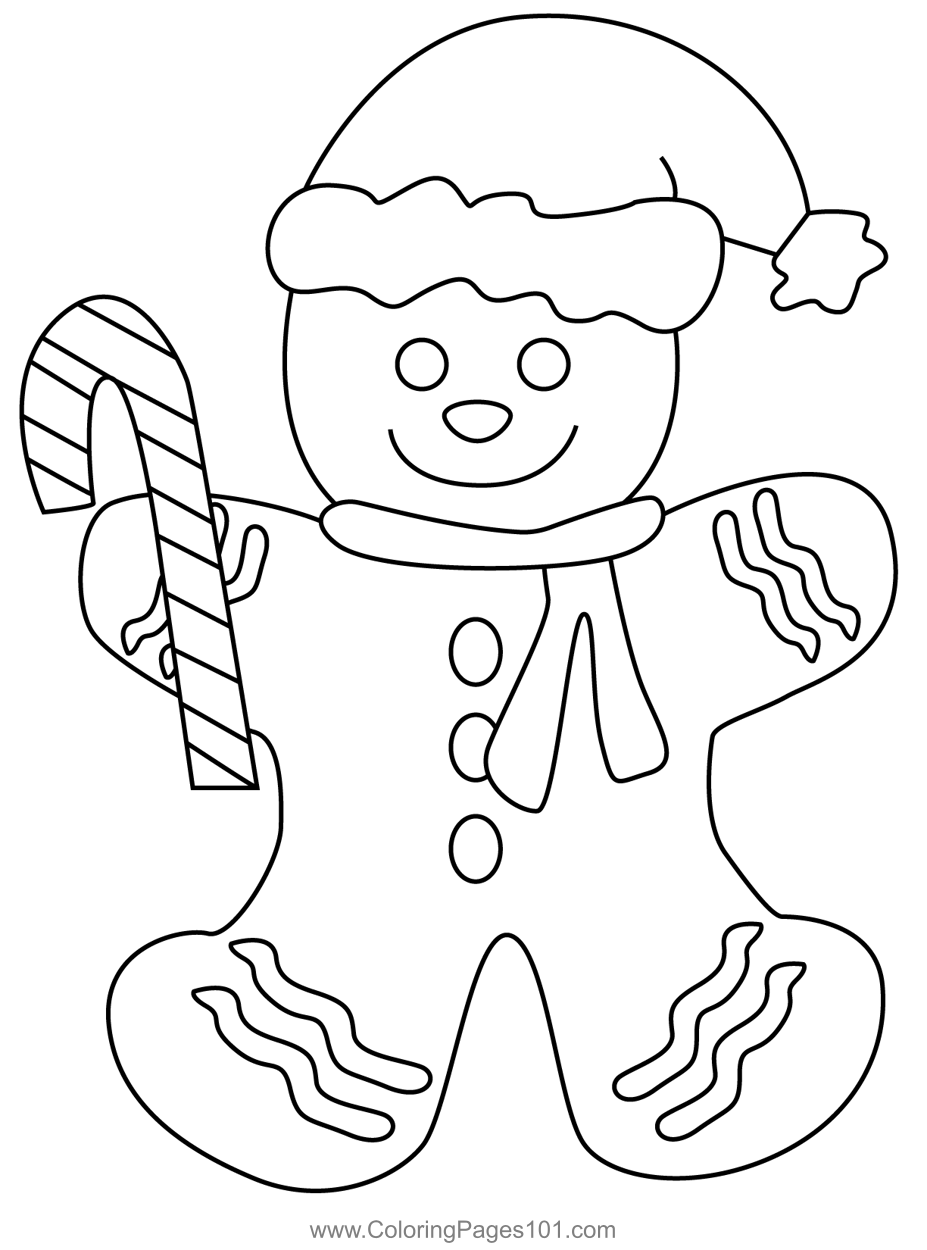 Christmas Gingerbread Coloring Pages