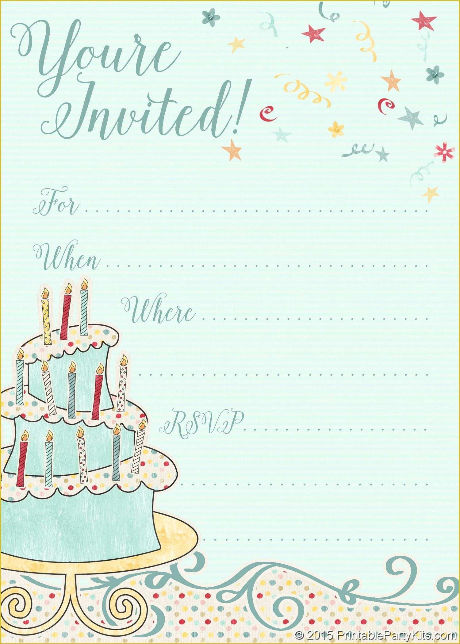 Girl Birthday Invitations Templates Free Of 21 Kids Birthday Invitation 